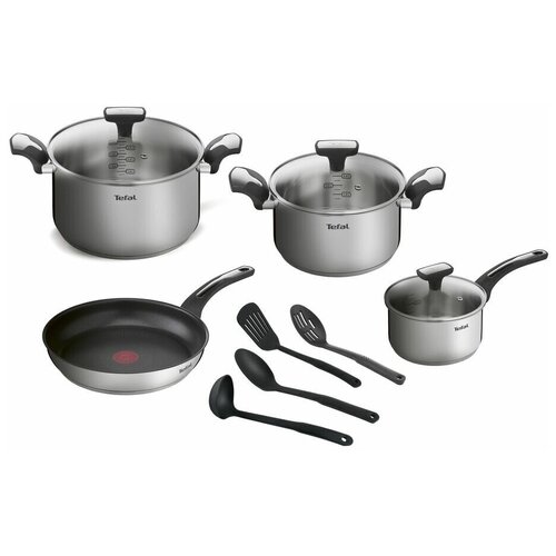 фото Набор посуды tefal emotion e300sb74 11 пр. стальной