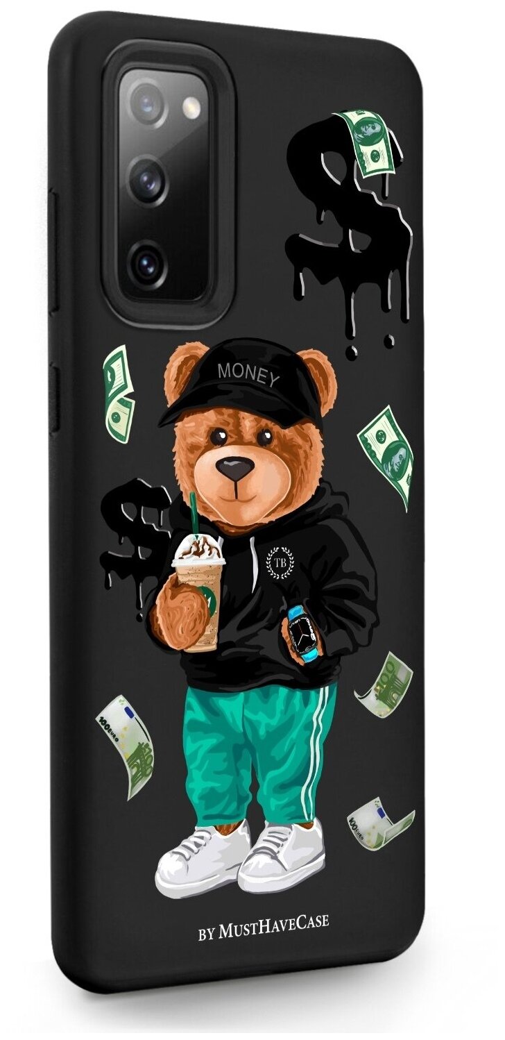 Черный силиконовый чехол MustHaveCase для Samsung Galaxy S20 FE Tony Bear/ Мишка Тони для Самсунг Галакси С20 ФЕ