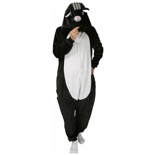 Костюм-пижама Кигуруми (Kigurumi) для детей Чёрная Кошка (размер S, рост 145-155)