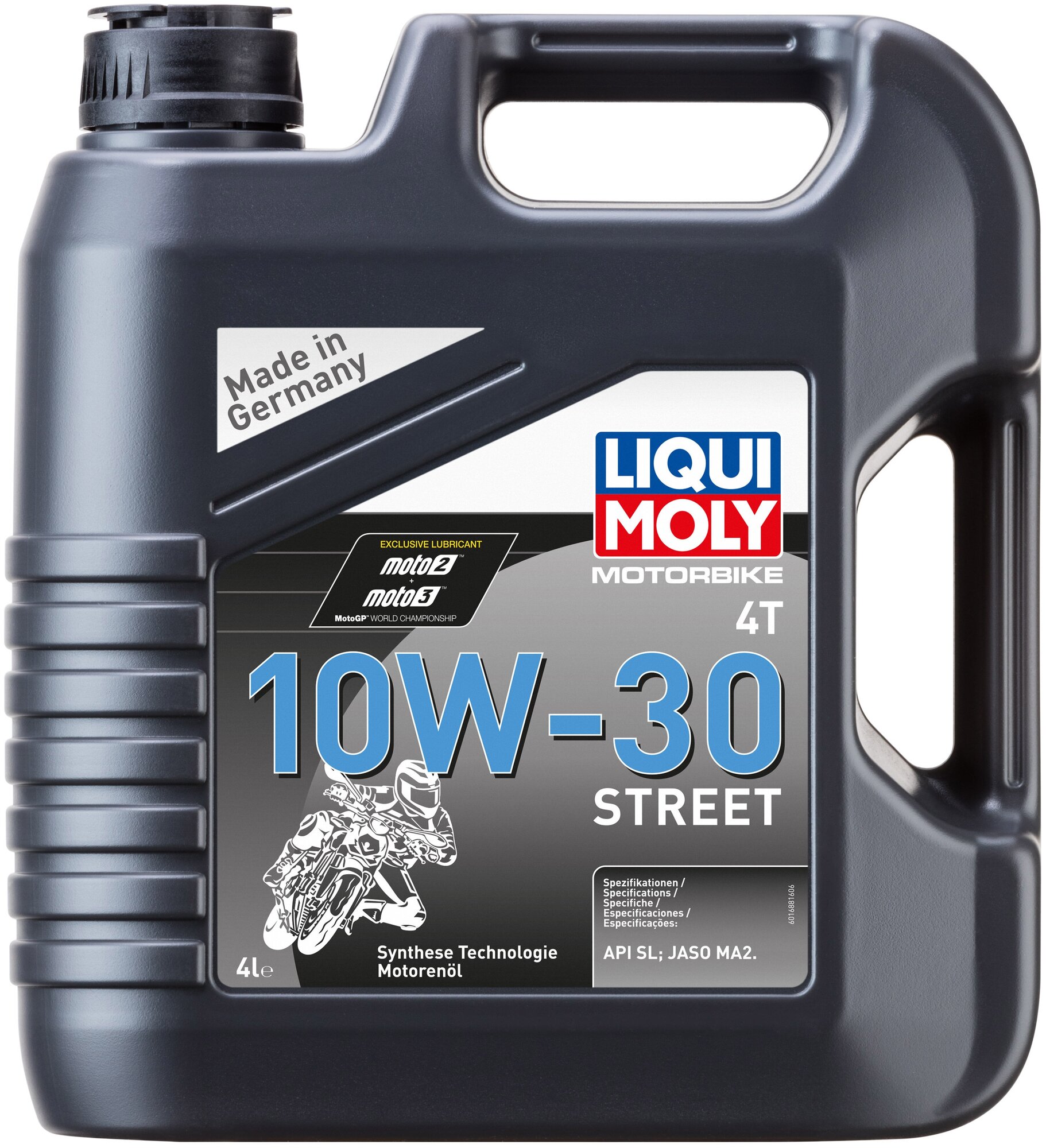 1688 LiquiMoly НС-синтетическое моторное масло для 4-такт. мотоциклов Motorbike 4T Street 10W-30 4л