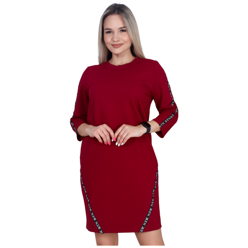 фото Платье elena tex, размер 56, бордовый