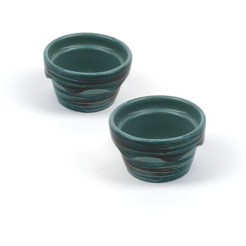 Горшочек для запекания Papi Galaxy 130мл 2шт./ Керамическая посуда/ Кокотница для жульен/ Синий