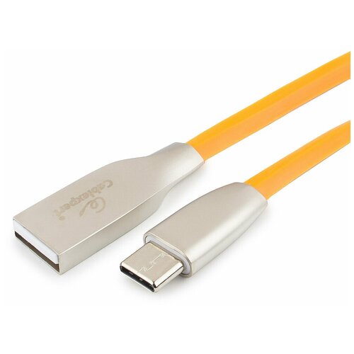 USB Type-C кабель Cablexpert CC-G-USBC01O-1M кабель usb 2 0 cablexpert cc p usbc02bl 1 8m am type c серия platinum длина 1 8м синий нейлоновая оплетка блистер