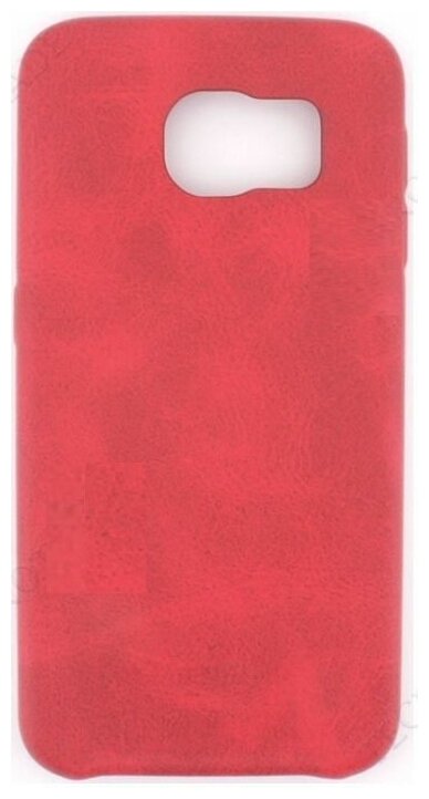 Nubuk Чехол-накладка Ultra Slim для Samsung Galaxy S6 Edge SM-G925 (red)