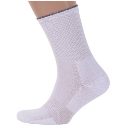 фото Мужские спортивные носки с махровым следом lorenzline белые, размер 25 (39-40)