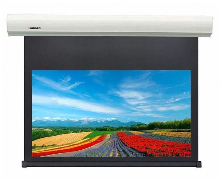 Экран для дома, настенно потолочный с электроприводом Lumien Cinema Control 185x221 Matte White FiberGlass LCC-100111