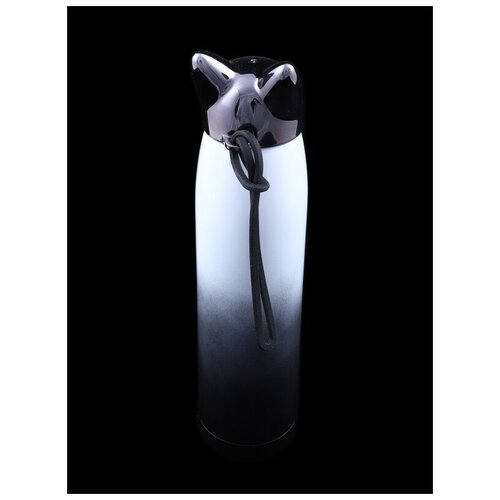 фото Термос "котик", 330 мл, цвет: черный эврика