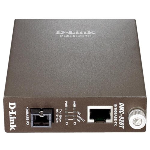 Медиаконвертер D-Link DMC-920T/B10A 1x10/100Base-TX(DMC-920T/B10A) медиаконвертер d link dmc 920t b10a