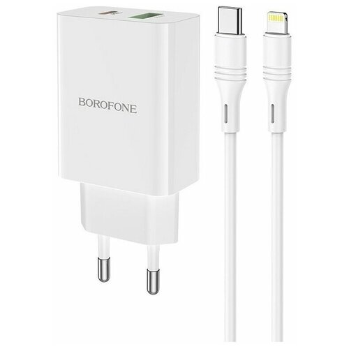 фото Сетевое зарядное устройство borofone ba56a (usb+usb-c выходы, 18/20w)