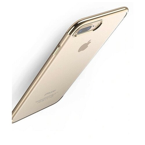 фото Силиконовый прозрачный чехол floveme с окантовкой для iphone 7 plus, 8 plus (окантовка luxury gold)