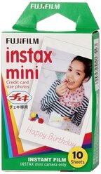 Картридж для моментальной фотографии Fujifilm Instax Mini Glossy, 800 ISO, 0.1 л, 100 г, 10 шт., белый