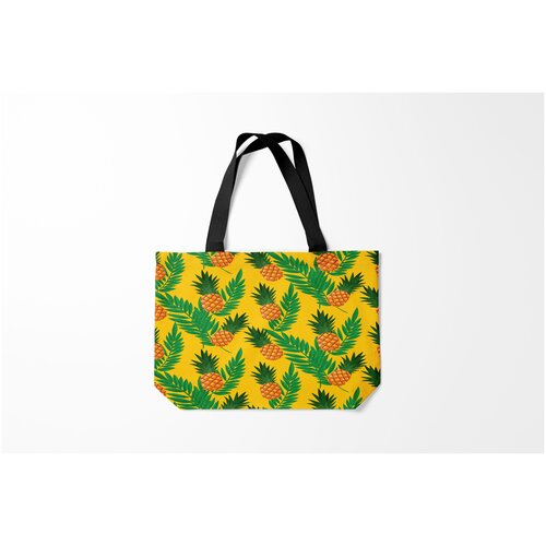 фото Сумка-шоппер / 46х35 см / тренды / тропики ананасы burnettie