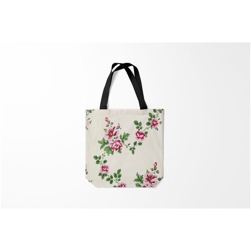 фото Сумка-шоппер / 40х40 см / тренды / цветы цветочный узор burnettie