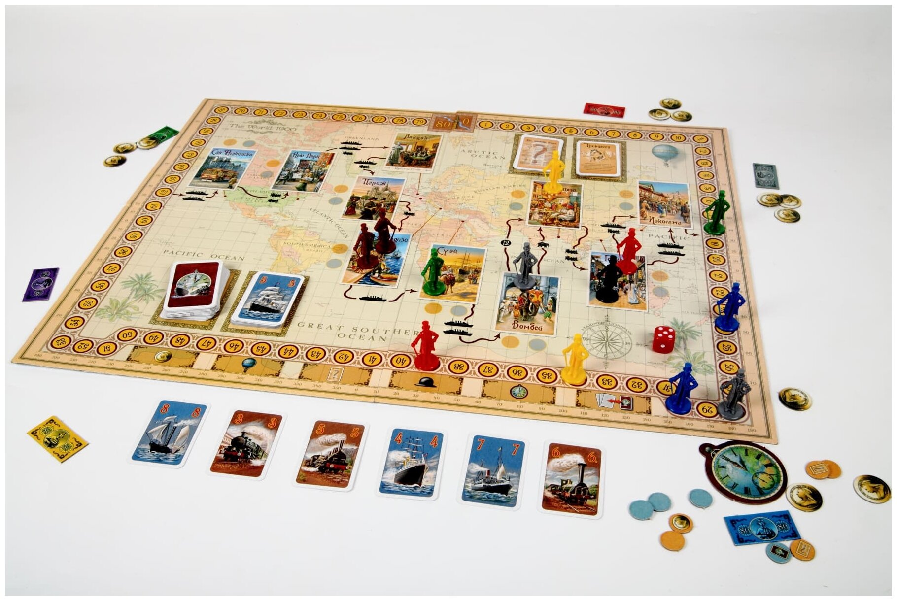 Игра настольная Вокруг света за 80 дней Звезда - фото №3