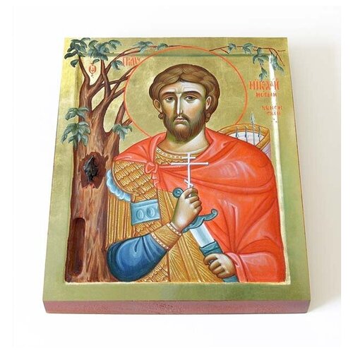 Преподобномученик Николай Новый Вуненский, икона на доске 13*16,5 см