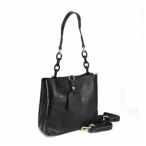 фото Сумка женская натуральная кожа gu 165-2017, 3отд, плечевой ремень, черный 238754 аделия