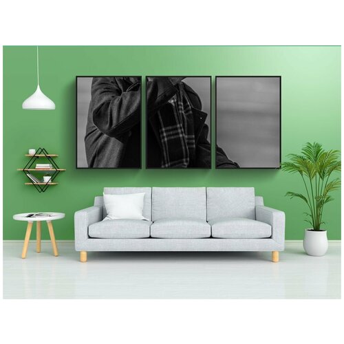 фото Набор модулных постеров для интерьера "чернить, черно-белый, старый" 60x90 см. в тубусе, без рамки lotsprints