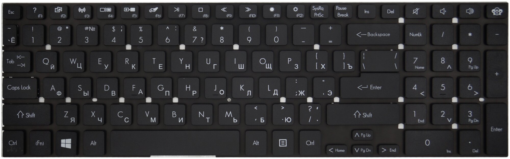 Клавиатура для Packard Bell P5WS0 TV11HC TS11 TV11CM LS11 P7YS0 MP-10K33SU-698 V121702AS1 MP-10K3 590₽