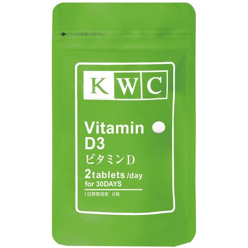 Купить KWC (Япония) Витамин D3, 60 шт., для иммунитета, сердца, опорно-двигательной, нервной, эндокринной систем / KWC Vitamin D3
