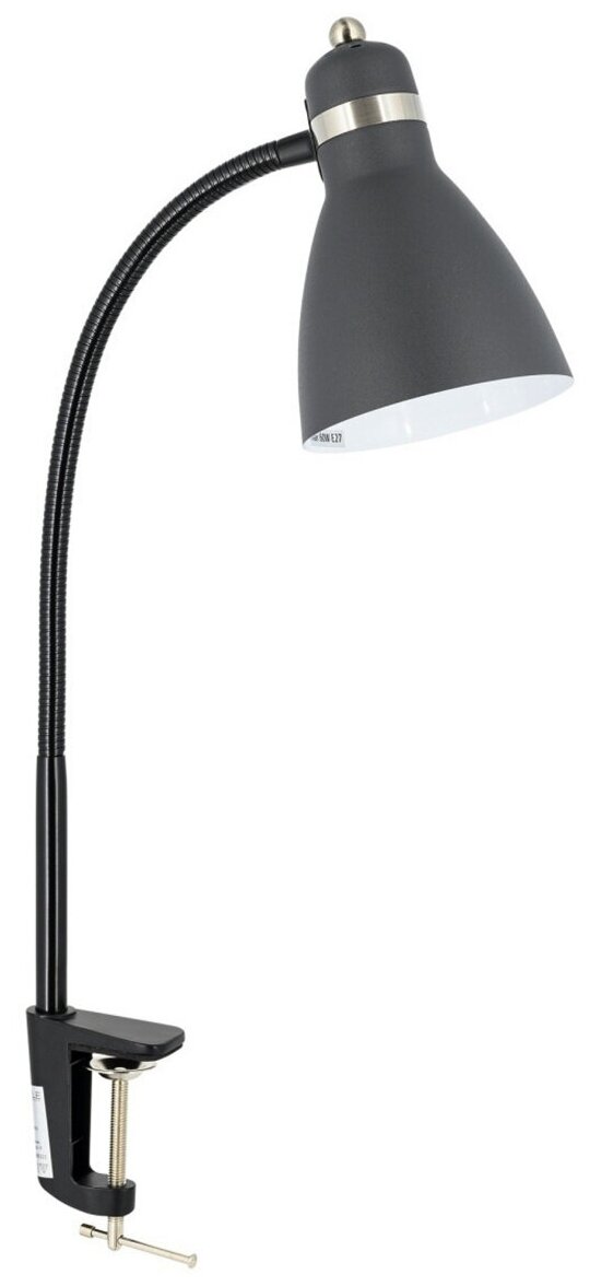 Настольная лампа Artstyle HT-822B под цоколь E27, со струбциной цвет черный Hoff - фото №1