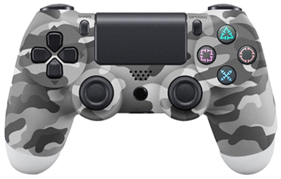 Беспроводной геймпад Will  & Ivy Wireless Controller V2 для PS4, PS4 Pro, PS4 Slim,Камуфляж серый