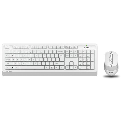 Клавиатура мышь A4Tech Fstyler FG1010 клавбелыйсерый мышьбелыйсерый USB беспроводная Multimedia комплект мыши и клавиатуры a4tech fstyler f1512 usb белый белый