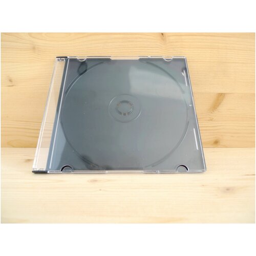 Коробка футляр для 1 CD диска, Slim 5 мм, черный, CD Box на 1 компакт диск коробка для компакт диска стандартная jewelbox прозрачный трей тайвань