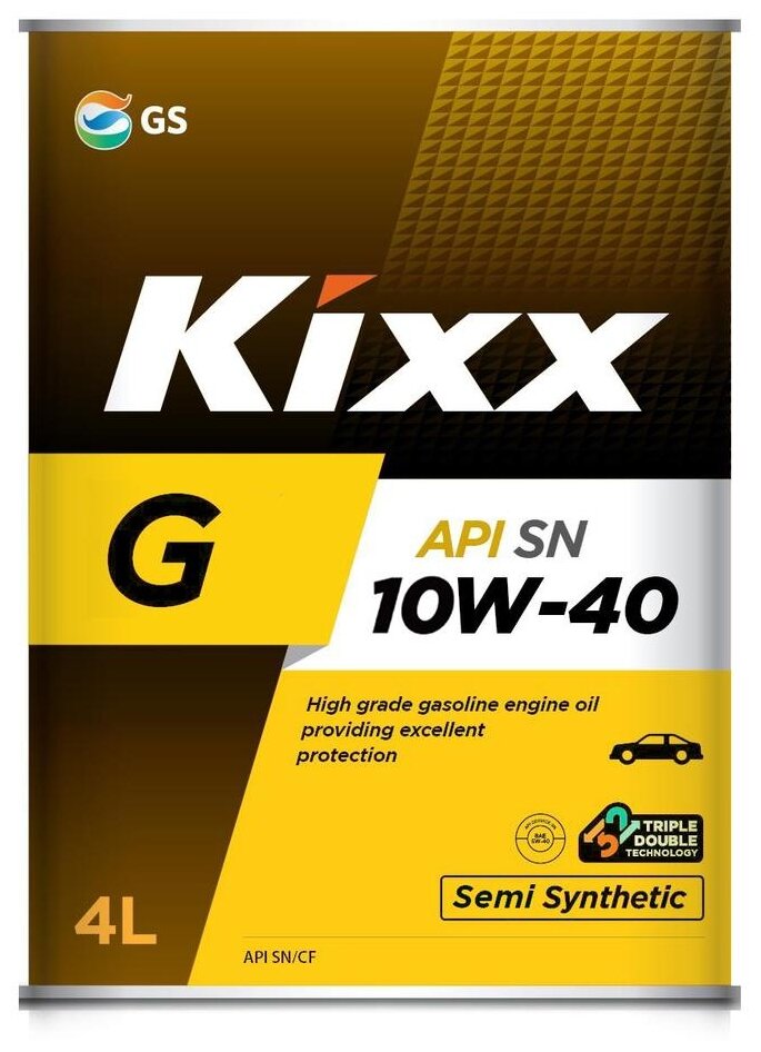 Полусинтетическое моторное масло Kixx G 10W-40 SN, 4 л