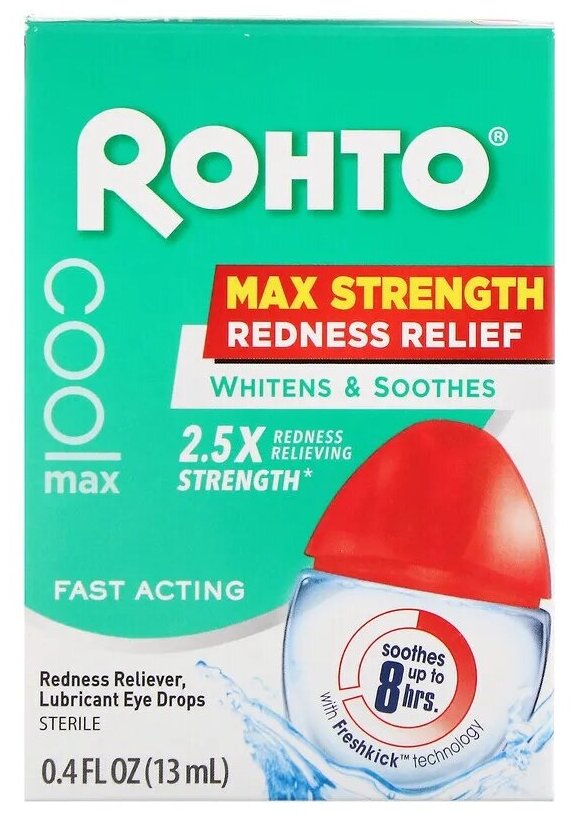 Rohto Cool Max strength охлаждающие гл. капли фл.-капельница, 13 мл, 70 г