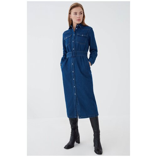 фото Платье zarina, размер 46(m), темный индиго