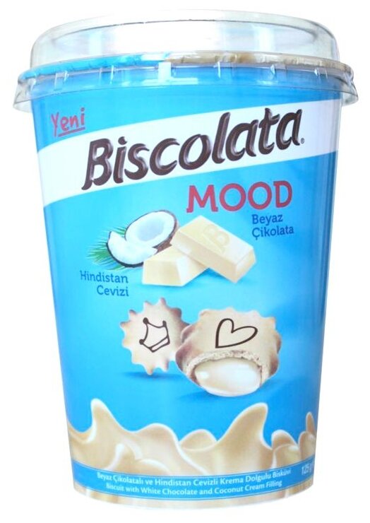 Печенье Biscolata Mood COCONUT с кокосовой начинкой, 125 г 7394851