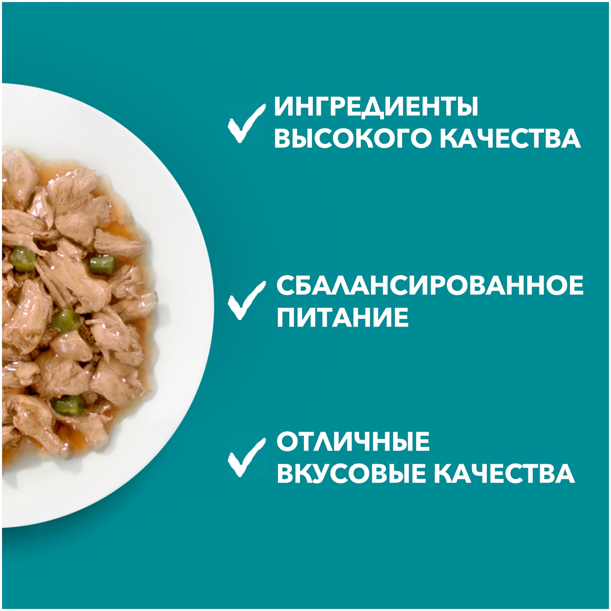 Влажный корм для кошек Purina ONE при чувствительном пищеварении, с курицей, с морковью 75 г (кусочки в желе) - фотография № 9