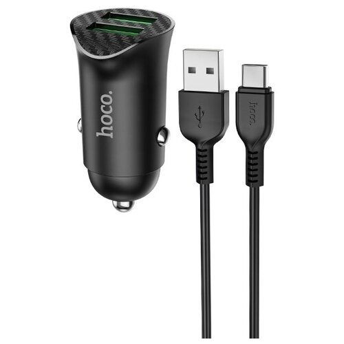 Беспроводное зарядное устройство Hoco Z39 Farsighted + кабель USB Type-C, RU, черный