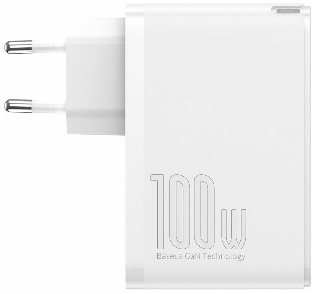 Сетевое зарядное устройство Baseus GaN2 Pro Quick Charger 2C+2U 100W EU Белый (CCGAN2P-L02)