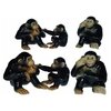 Набор фарфоровых фигурок KLIMA Обезьяна Шимпанзе, 6шт, 6см (Франция) - изображение
