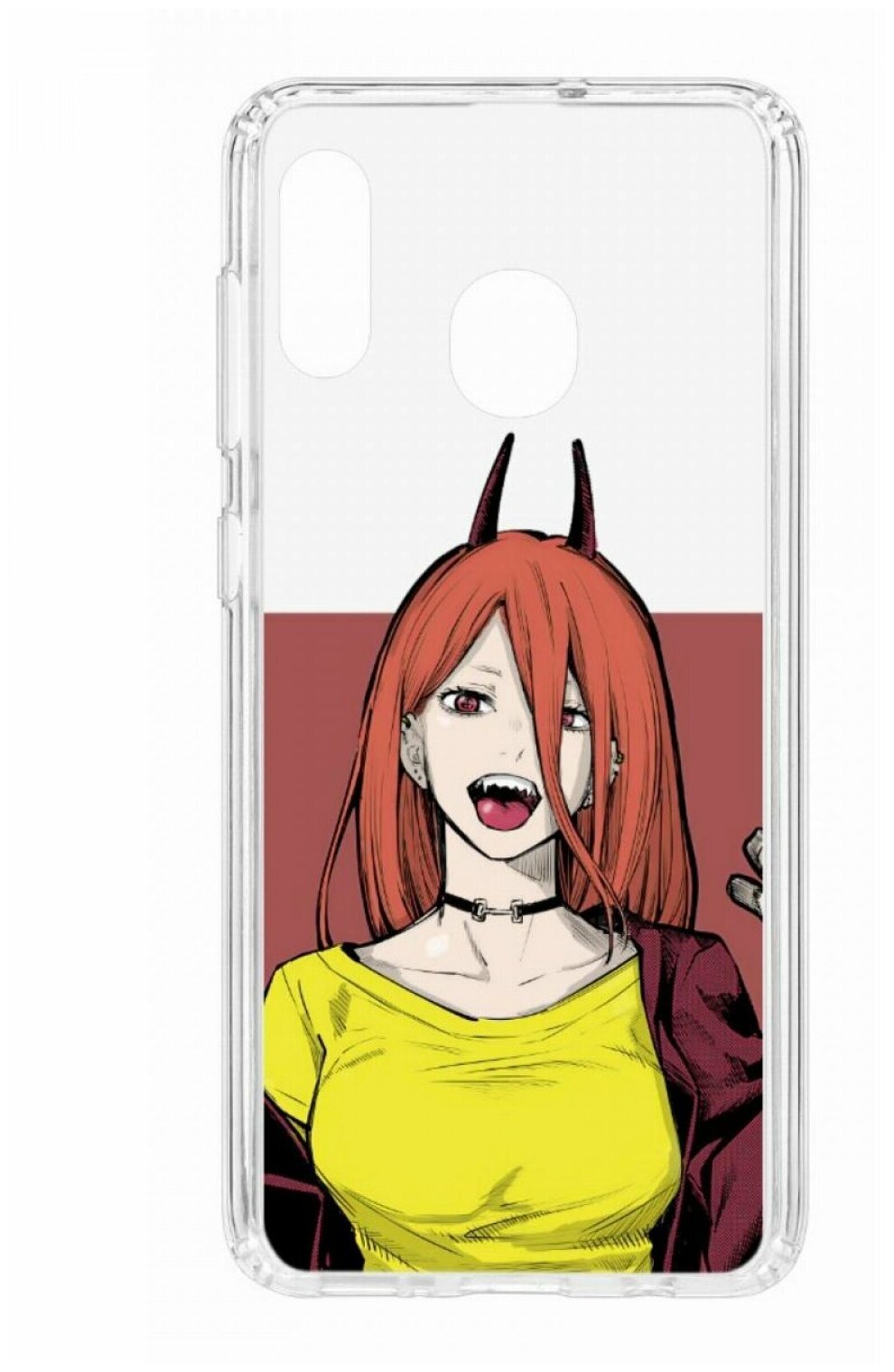 Чехол для Samsung Galaxy A20/A30 Kruche Print Manga Power,пластиковая накладка,силиконовый бампер с защитой камеры,защитный прозрачный кейс с рисунком