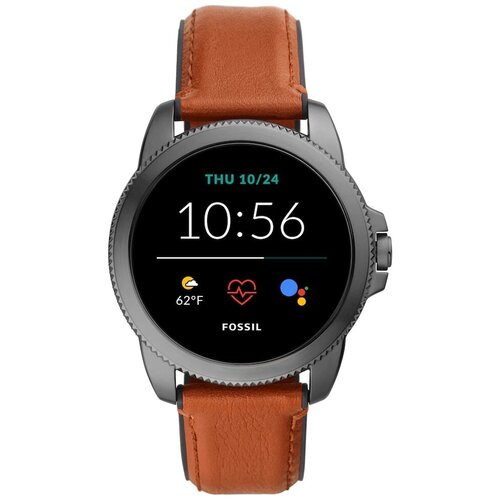 Умные часы Fossil Gen 5E Leather 44mm коричневый FTW4055 2359000₽