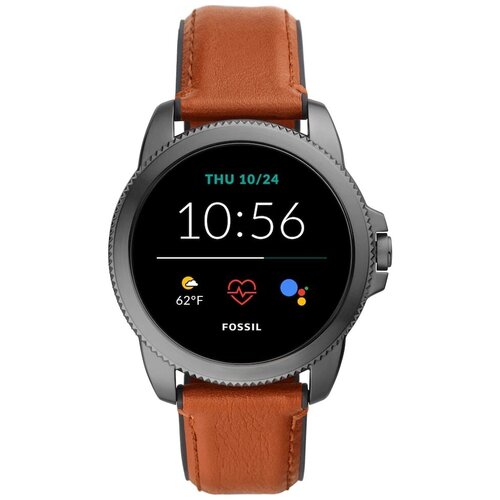 Умные часы Fossil Gen 5E (Leather) 44mm коричневый (FTW4055)