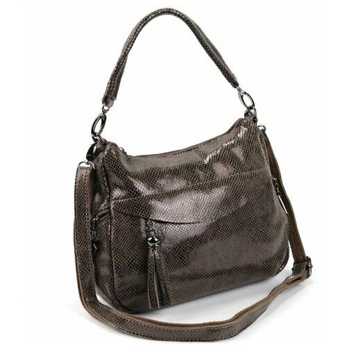 фото Женская кожаная сумка 1835 х28 хаки (110007) fuzi house