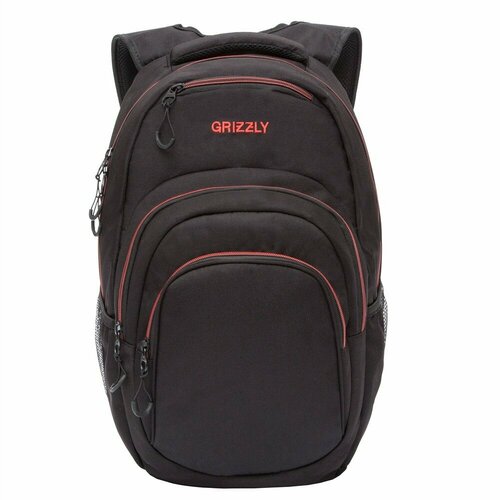 Рюкзак GRIZZLY RQ-003-31 черный-красный, 33х48х21 рюкзак grizzly rq 003 31 3 черный салатовый