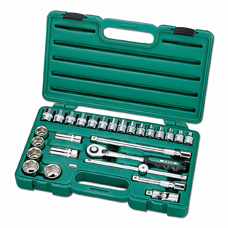 фото Набор инструмента 1/2" в чемодане, 27 предметов, HONITON 400027R