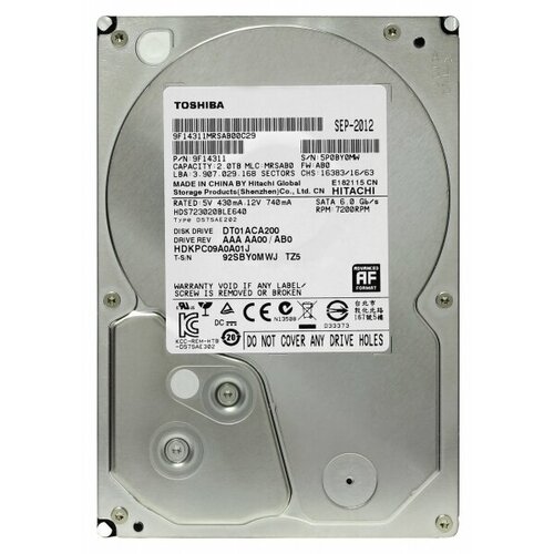 Жесткий диск Toshiba HDS723020BLE640 2Tb SATAIII 3,5