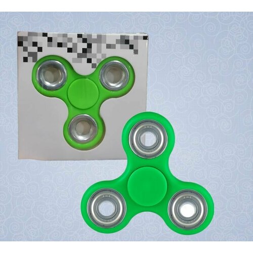 Игрушка-антистресс спиннер SPINNER подшипник (зеленый) серебро