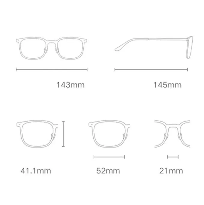 Компьютерные очки Xiaomi Mijia Anti-blue light glasses (HMJ03RM) Grey - фото №11