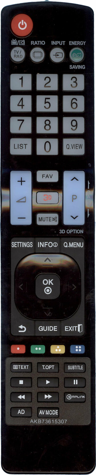 Пульт Huayu AKB73615307 3D для телевизора LG