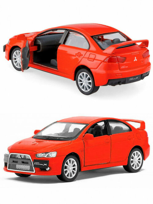 Металлическая машинка Kinsmart 1:36 «2008 Mitsubishi Lancer Evolution X» инерционная, красная KT5329D-4