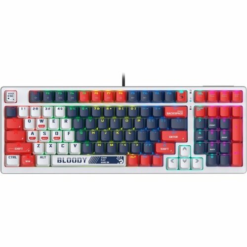 Клавиатура A4TECH Bloody S98 синийбелый SPORTS NAVY 553000₽