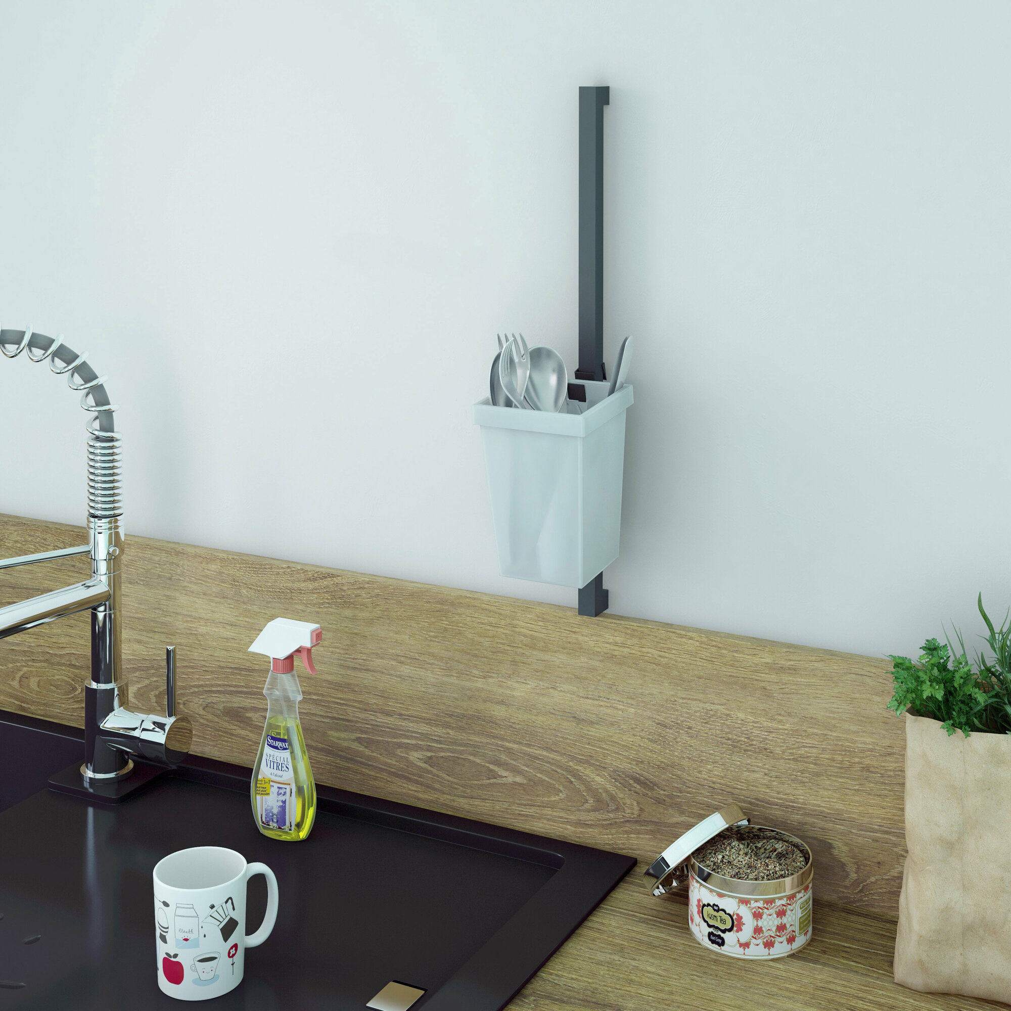 Набор крючков вертикальных Delinia ID 4.2х1.9х1.8 см, сталь, цвет чёрный, 2 шт. - фото №7