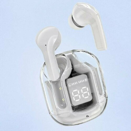 Наушники беспроводные c микрофоном Bluetooth LED-экран для iphone и Android Белые 149000₽