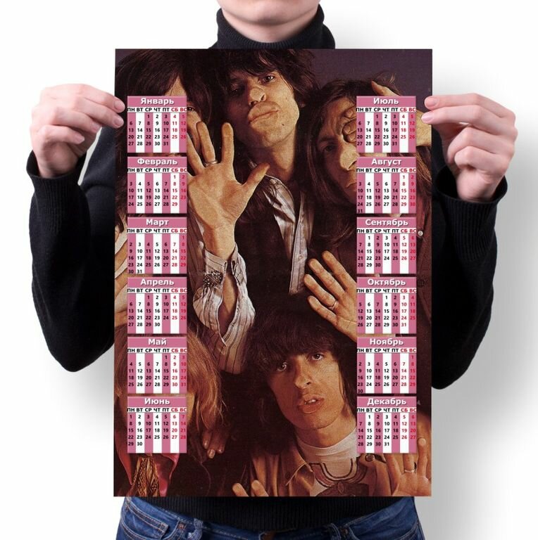 Календарь настенный The Rolling Stones, Роллинг Стоунз №19, А3
